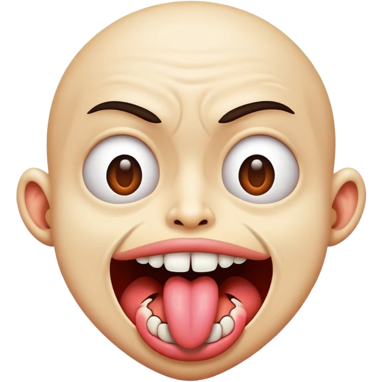 freaky tongue out emoji