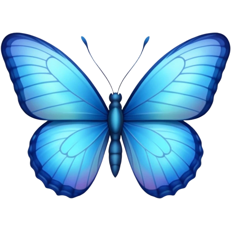 Blue butterfly emoji For text emoji