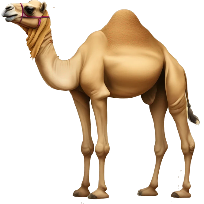 Arabian camel on desert  emoji