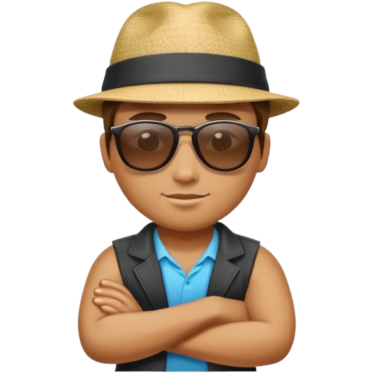 A person with a arm crossed the next  emoji