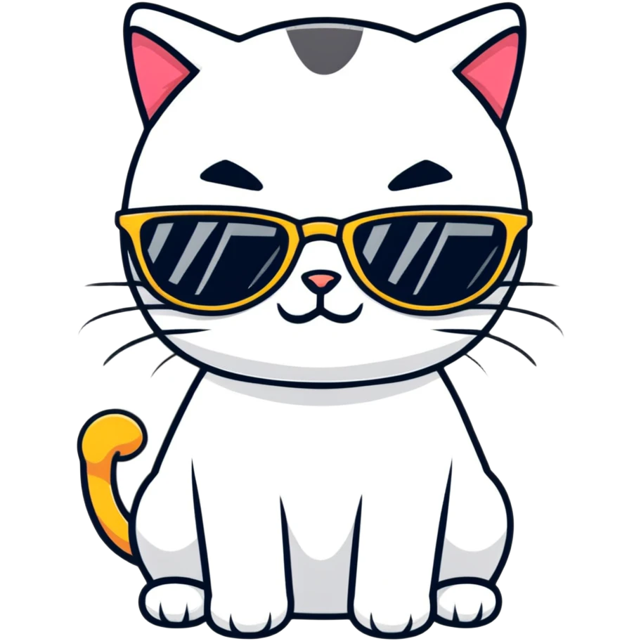 Cat with sunglasses emoji