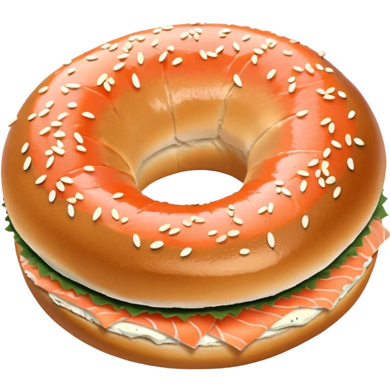 Salmon bagel  emoji