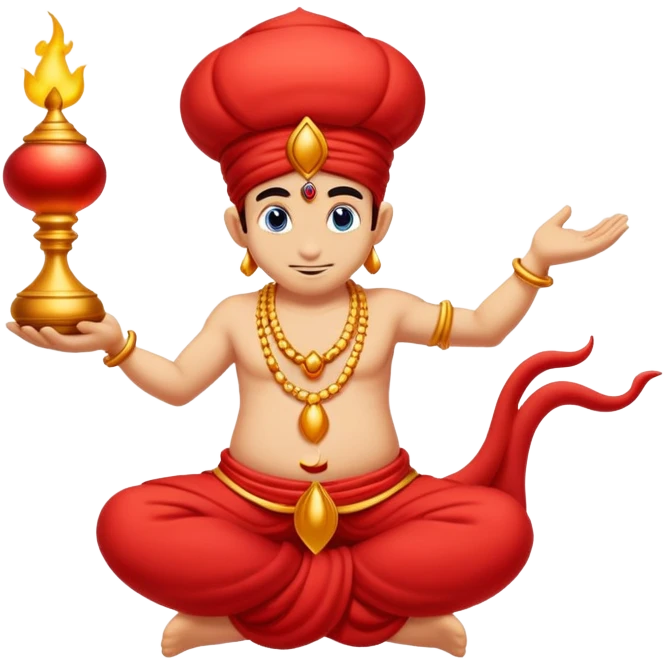 a genie exactly like this 🧞‍♂️but red emoji