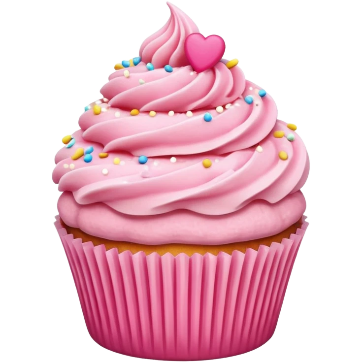 Cupcake with pink icing emoji