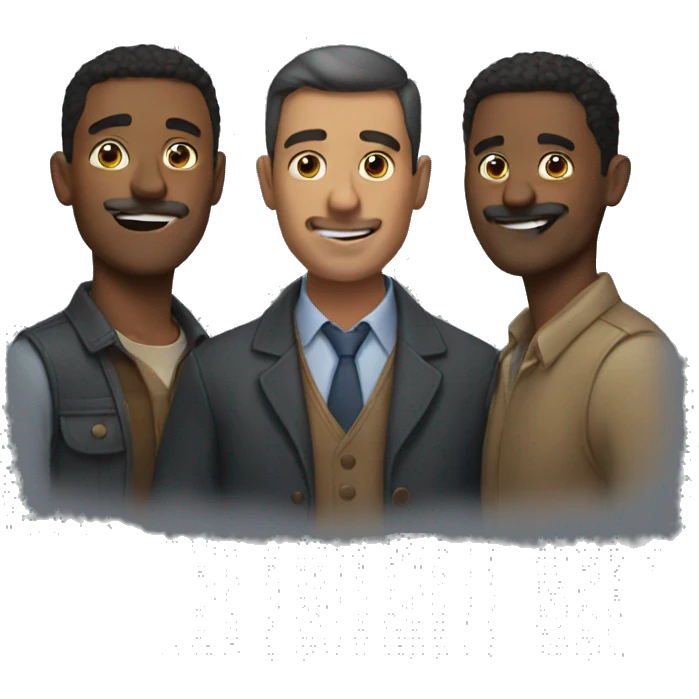 three mens emoji