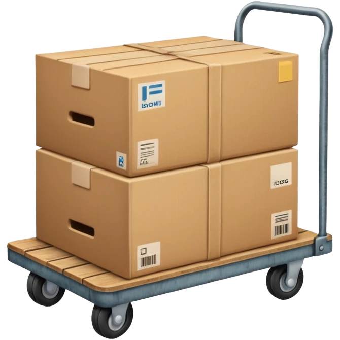 Furniture Dolly – with a sofa or boxes stacked on it emoji