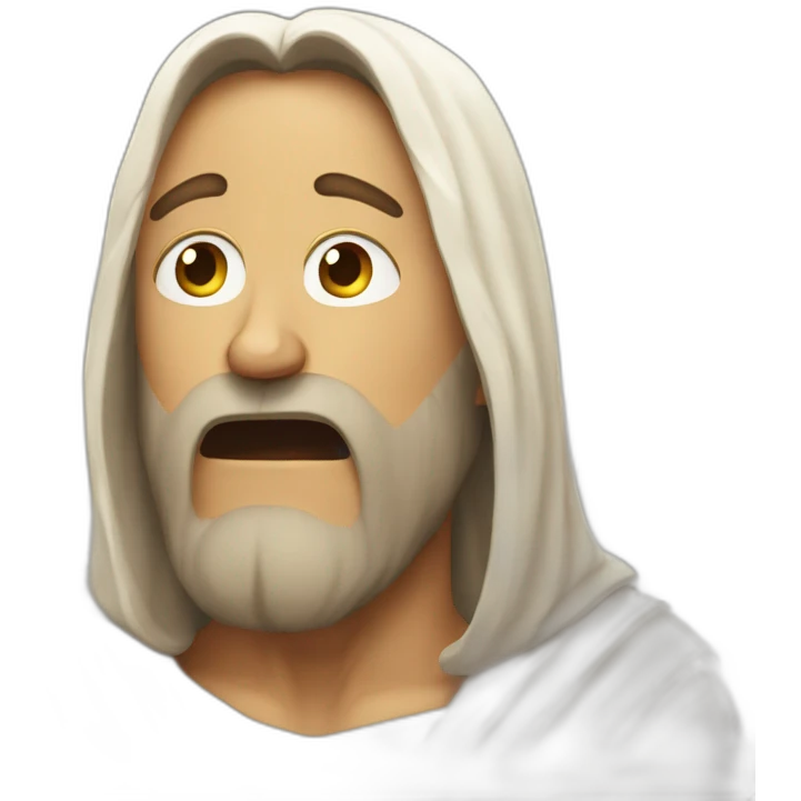 Jesus is crying emoji