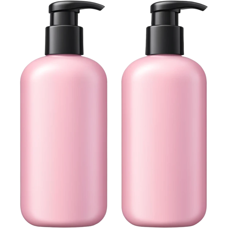 light pink shampoo and conditioner bottles emoji