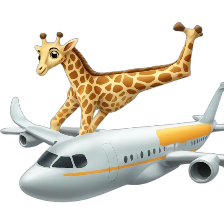Girafe dans un avion emoji