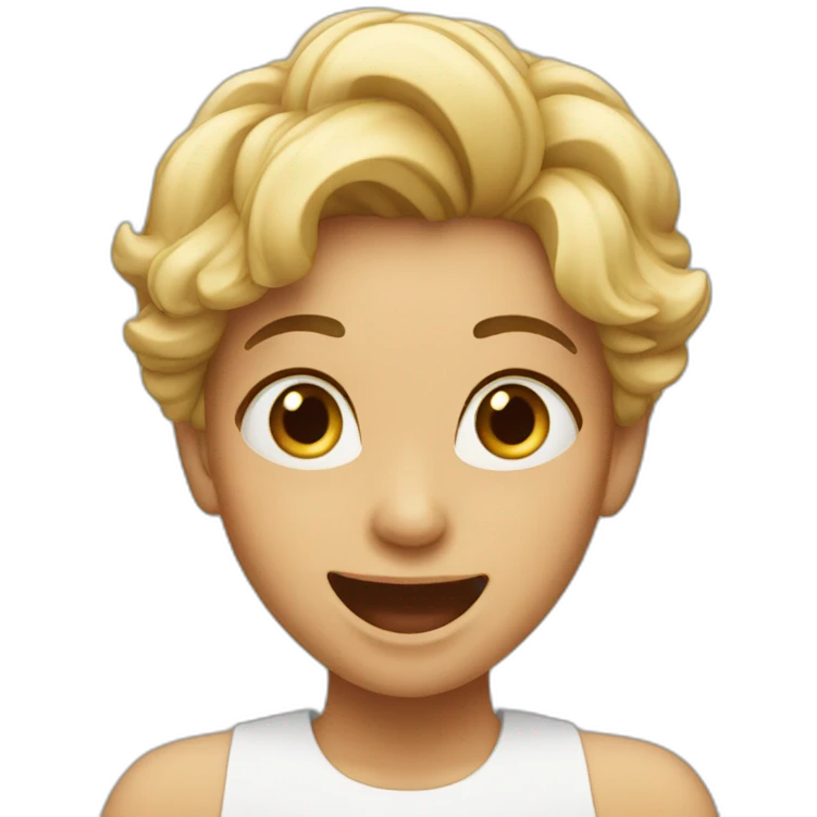 a very excited girl emoji