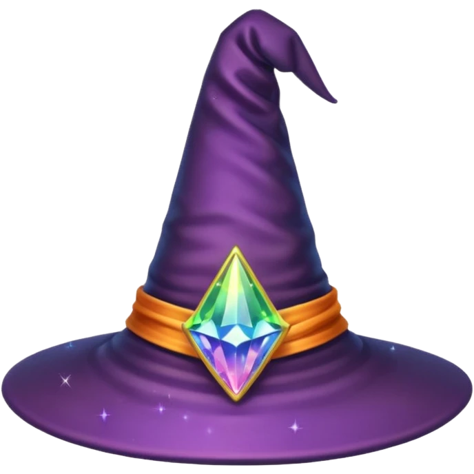 Witch Hat With Rainbow Crystals  emoji