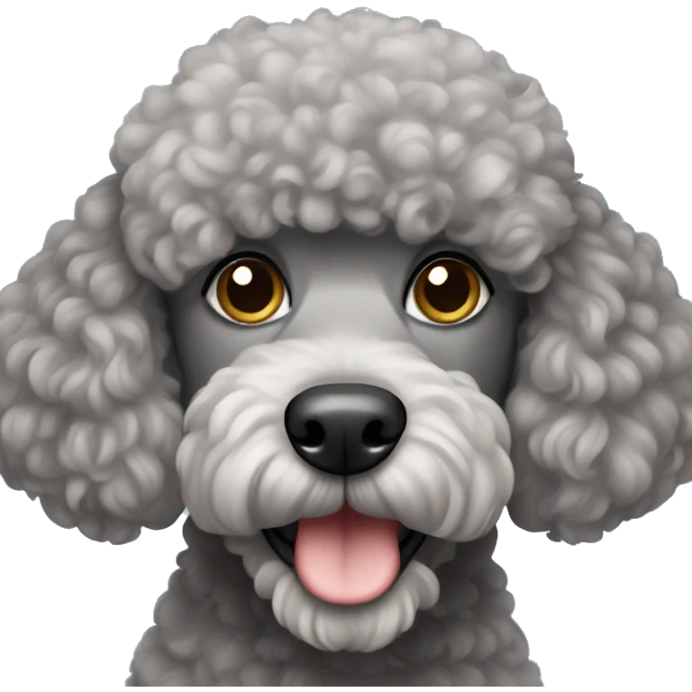 gray poodle emoji