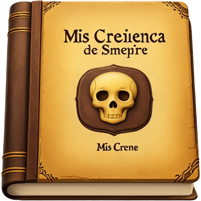 a book with the name "mis creencia de siempre" emoji
