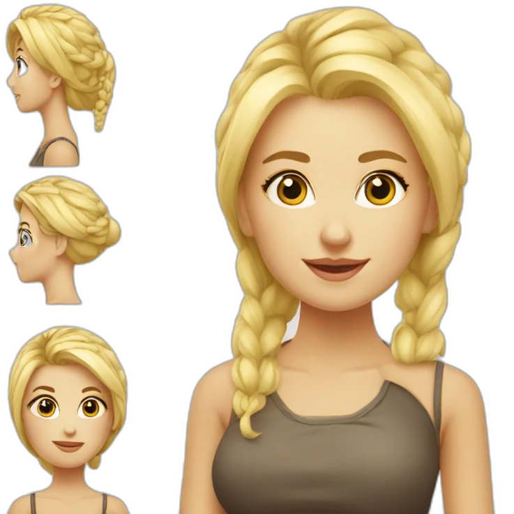 Blondynka w okularach i mini emoji