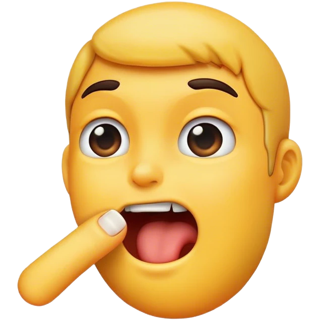biting finger and looking away emoji