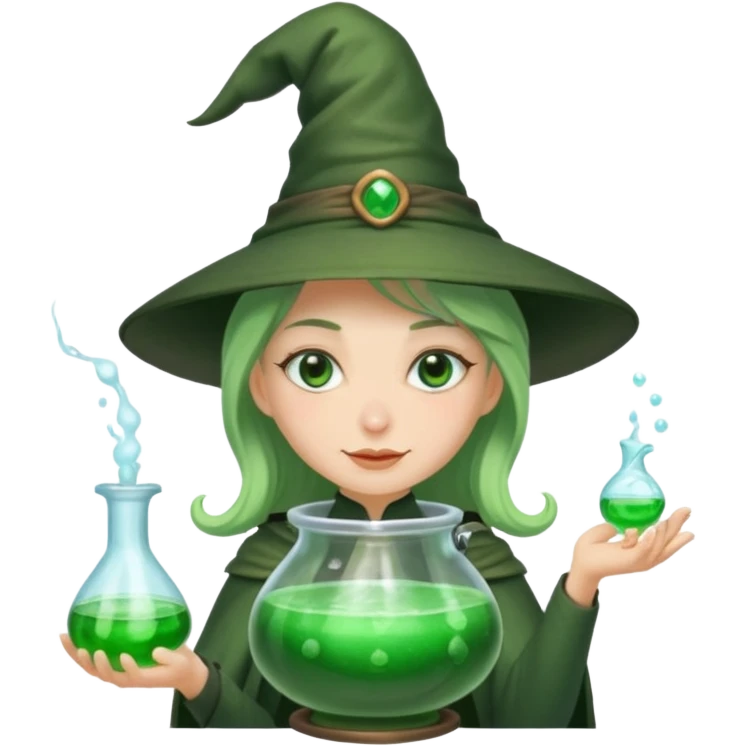green witch cooking potion emoji