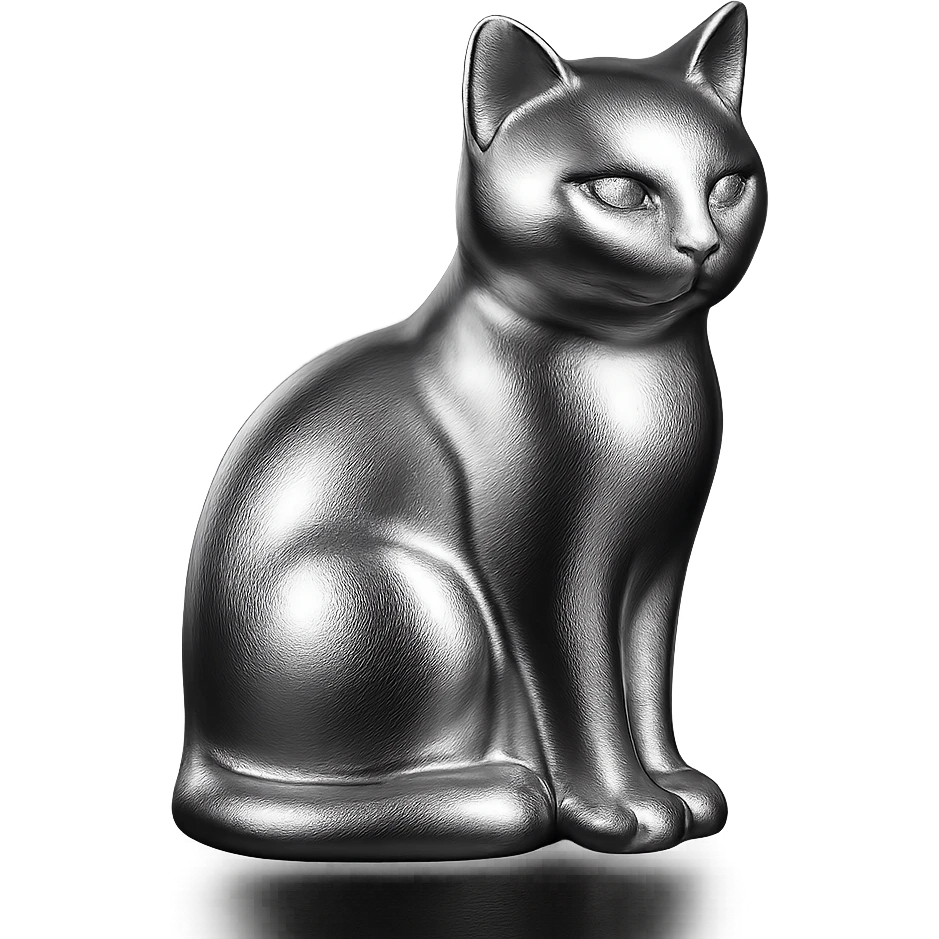 3D glass cat with rainbow colors emoji