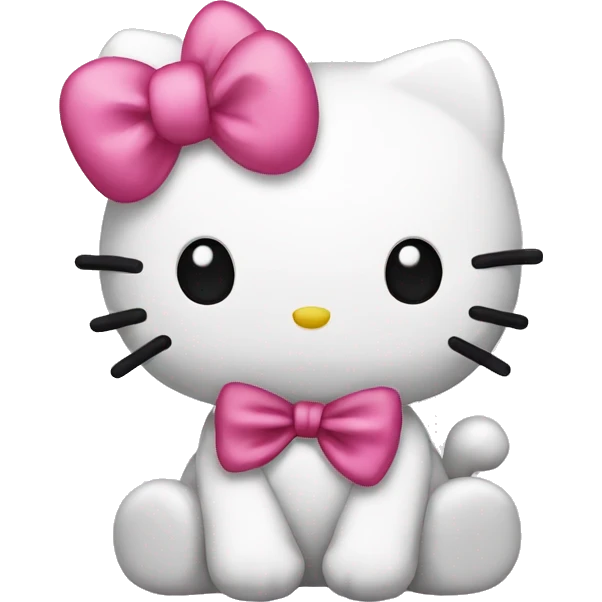 Hello kitty with a bow  emoji