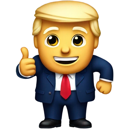 Donald Trump showing thumbs up emoji