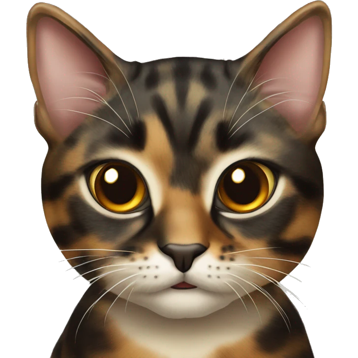 Tortoiseshell cat rolling eyes  emoji