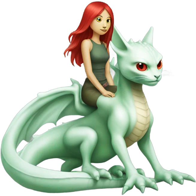 [politically incorrect, (
	{ female, alien, color: light green, hair:red, eyes:cat} ]
	on a 
	[{ dragon: white}]) emoji