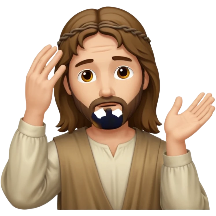 Jesus slapping his forehead  emoji