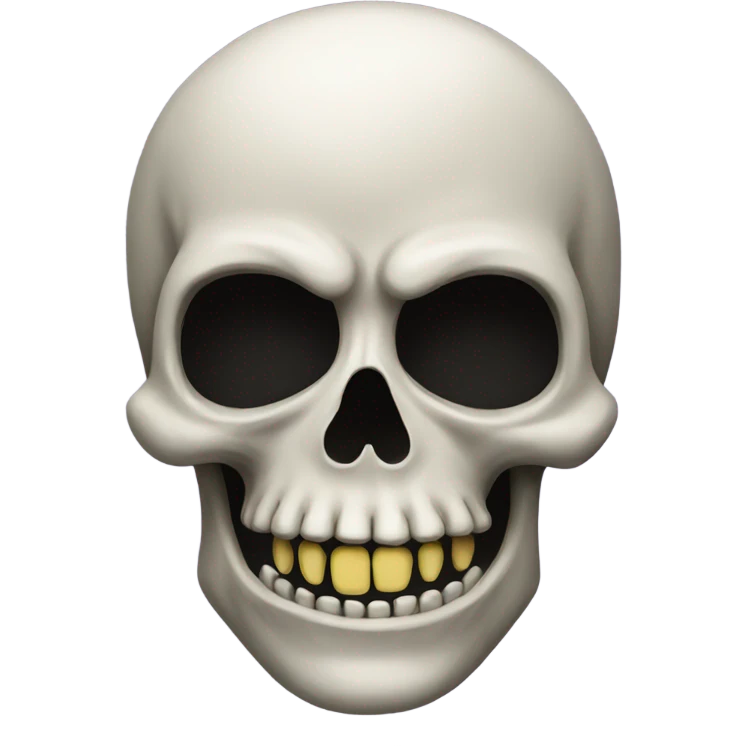 Scary skull emoji