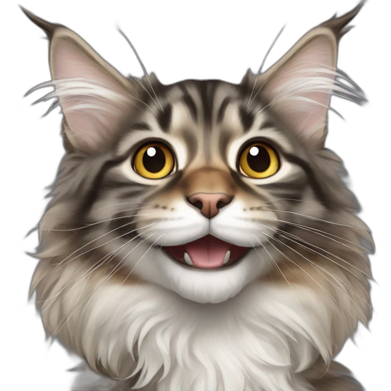 Flying maine coon emoji