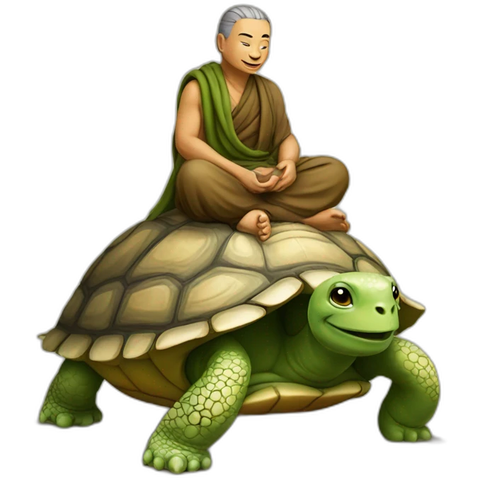 boudha sur une tortue emoji