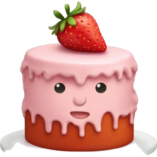 Strawb cake  emoji