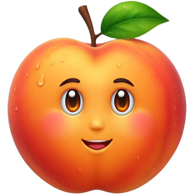 Wet peach emoji