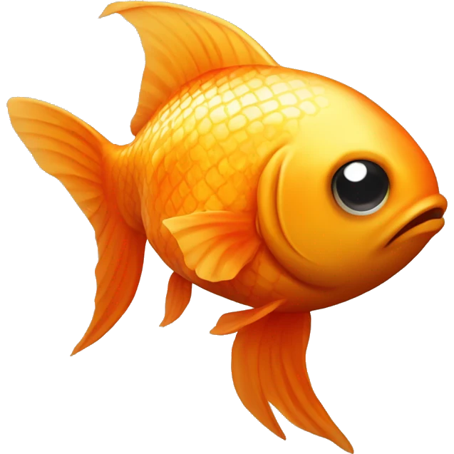 Goldfish wearing Viking horns emoji