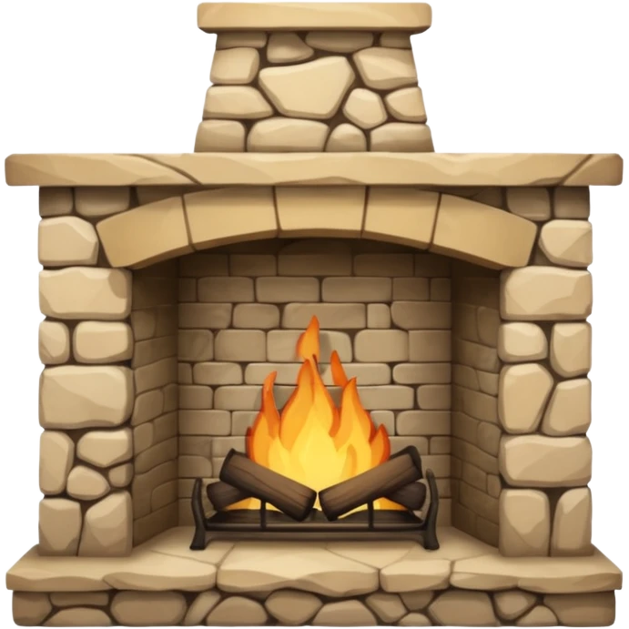 Rustic Stone Fireplace emoji