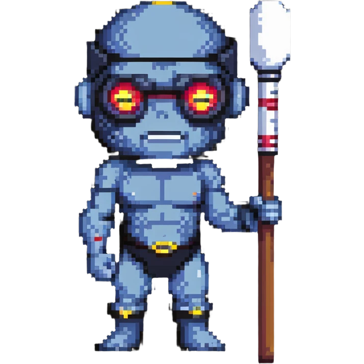 Cyclops with club emoji
