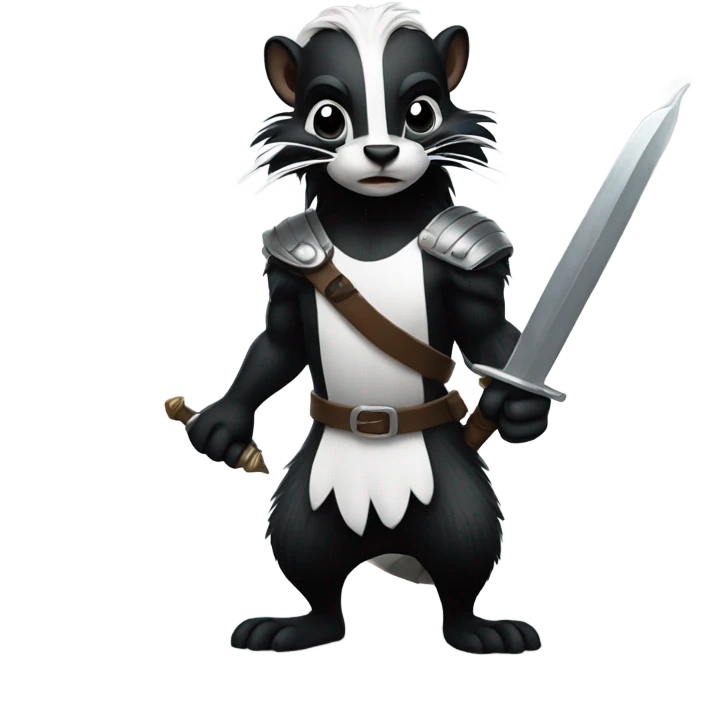Skunk with a sword emoji