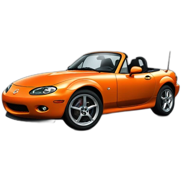 mazda mx-5 nb 1999 orange evolution emoji