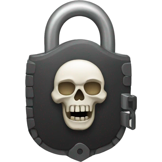 lock that looks like a skull emoji