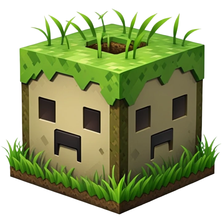 Minecraft grass block emoji