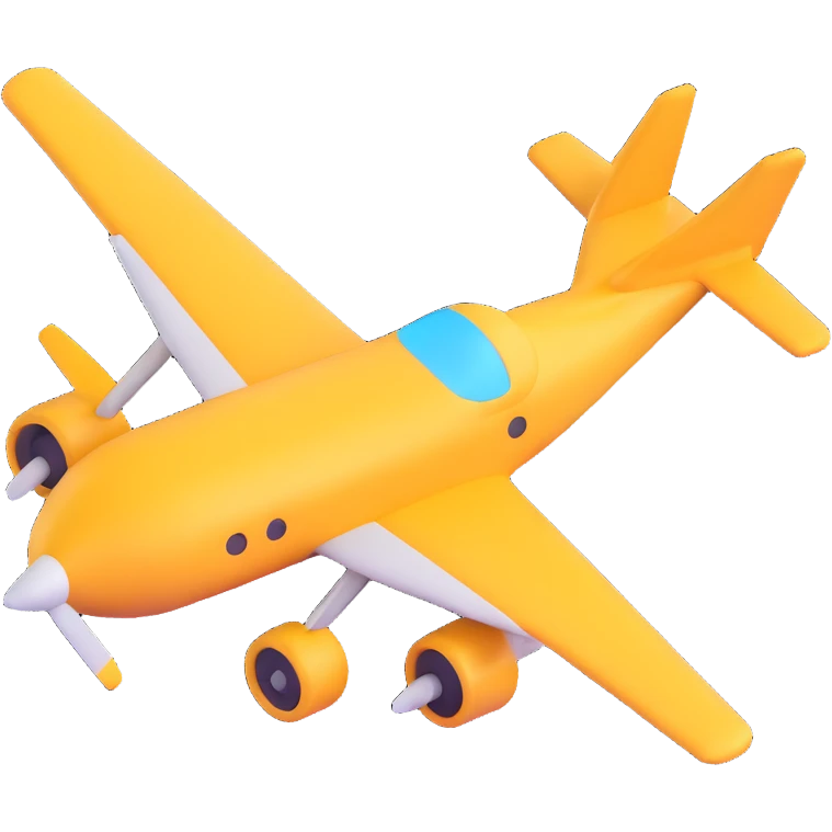 airplane taking off 3D emoji style emoji