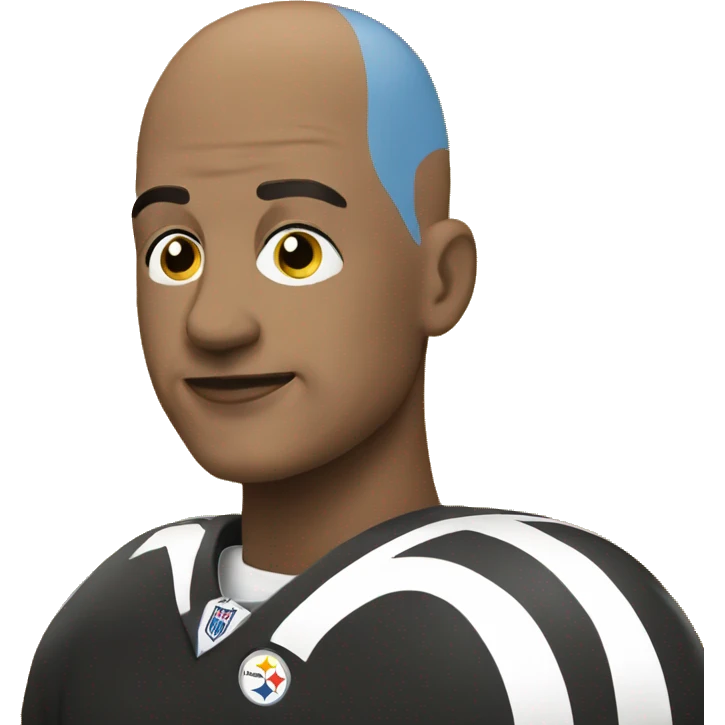 Bald Steelers fan emoji