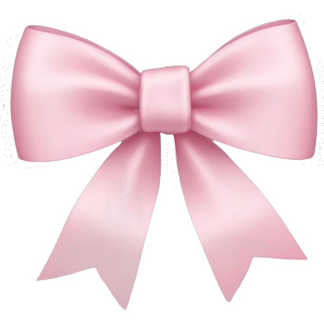 light pink ribbon bow emoji