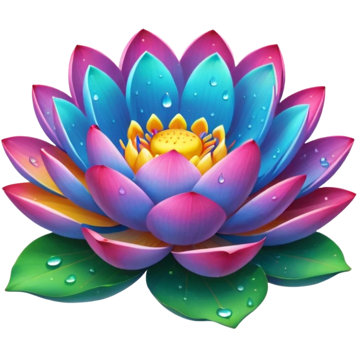 Rainbow lotus emoji