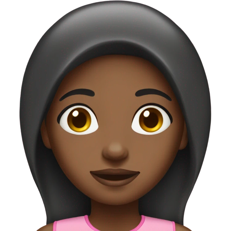 Black girl with a pink tub top emoji