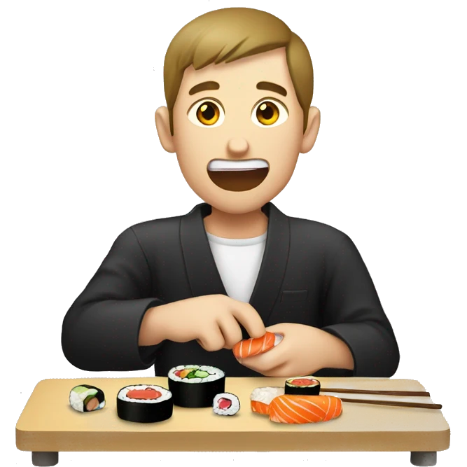 slovak eating sushi emoji