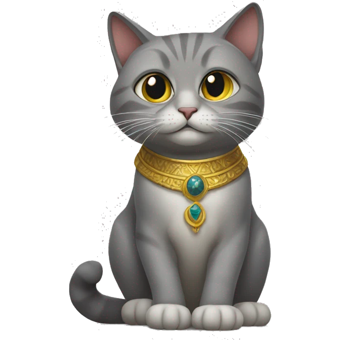 gray Sibirian cat is an Emperor country emoji