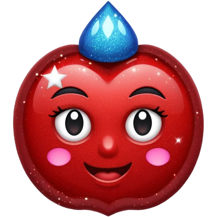 Glitter Raio vermelho emoji
