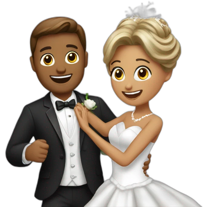 bride-dancing-with-groom emoji