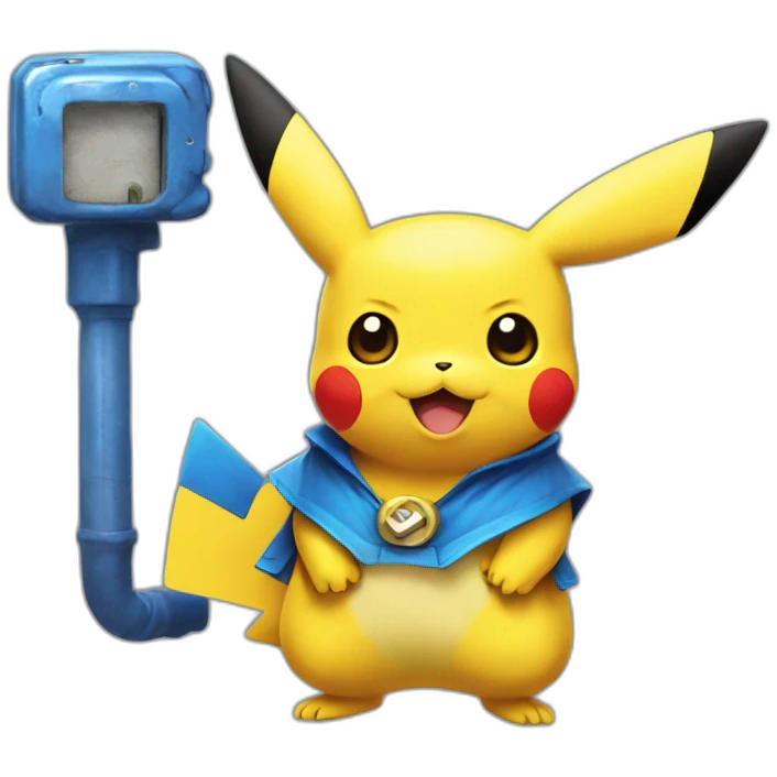 Pikachu sur l’épaule de Mario emoji