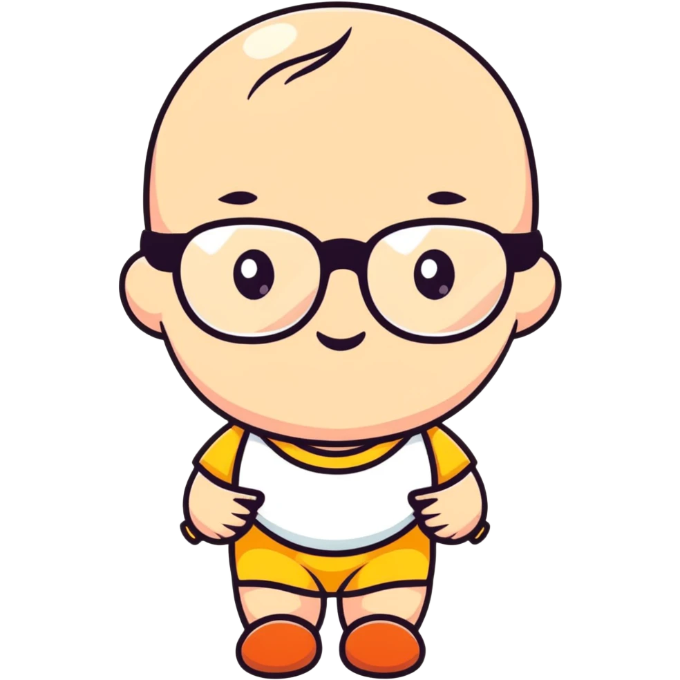 Baby with glasses  emoji