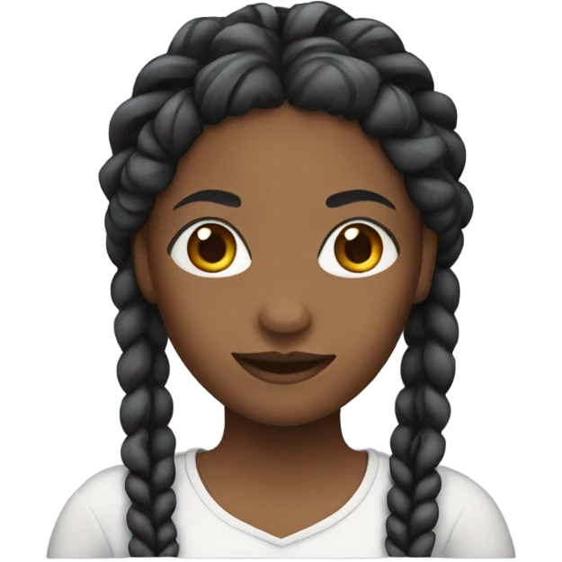Black women with braids  emoji